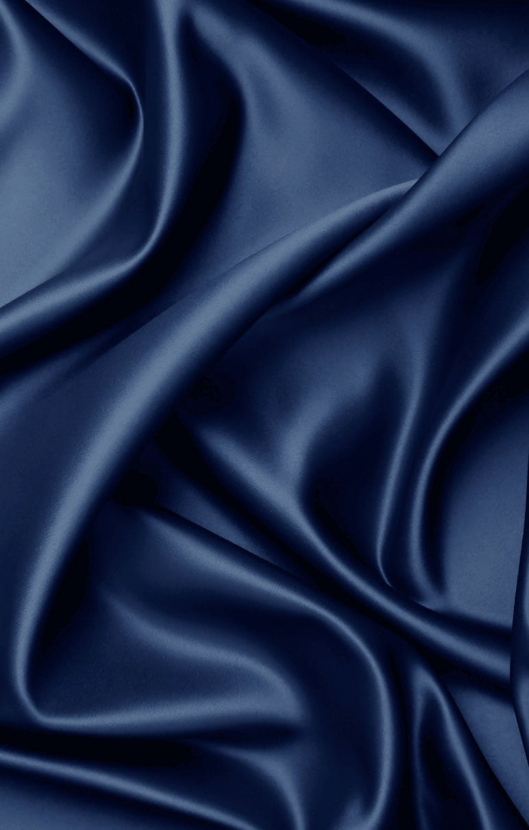 Silk sheets, satin, navy blue