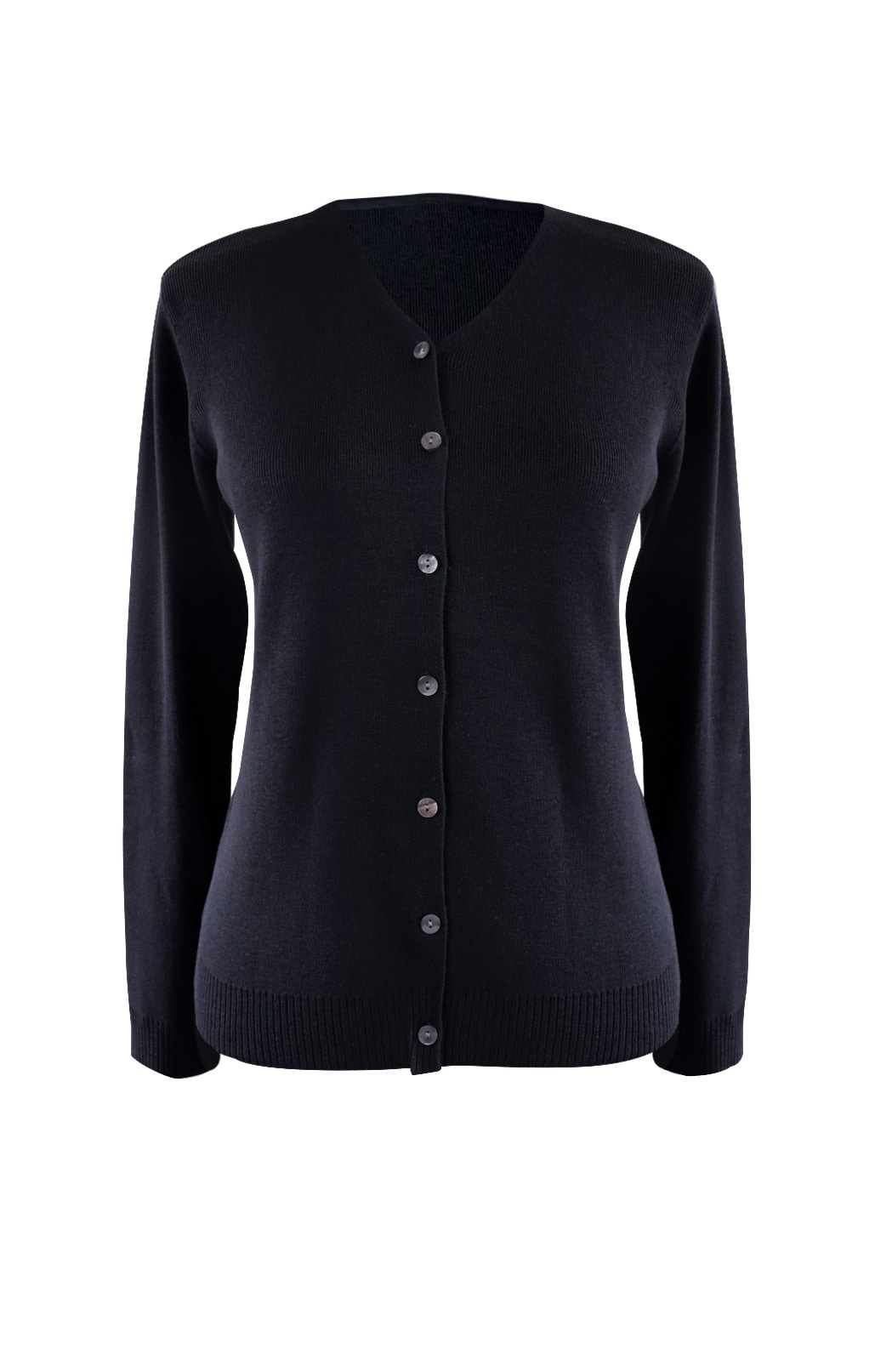 silk cardigan black