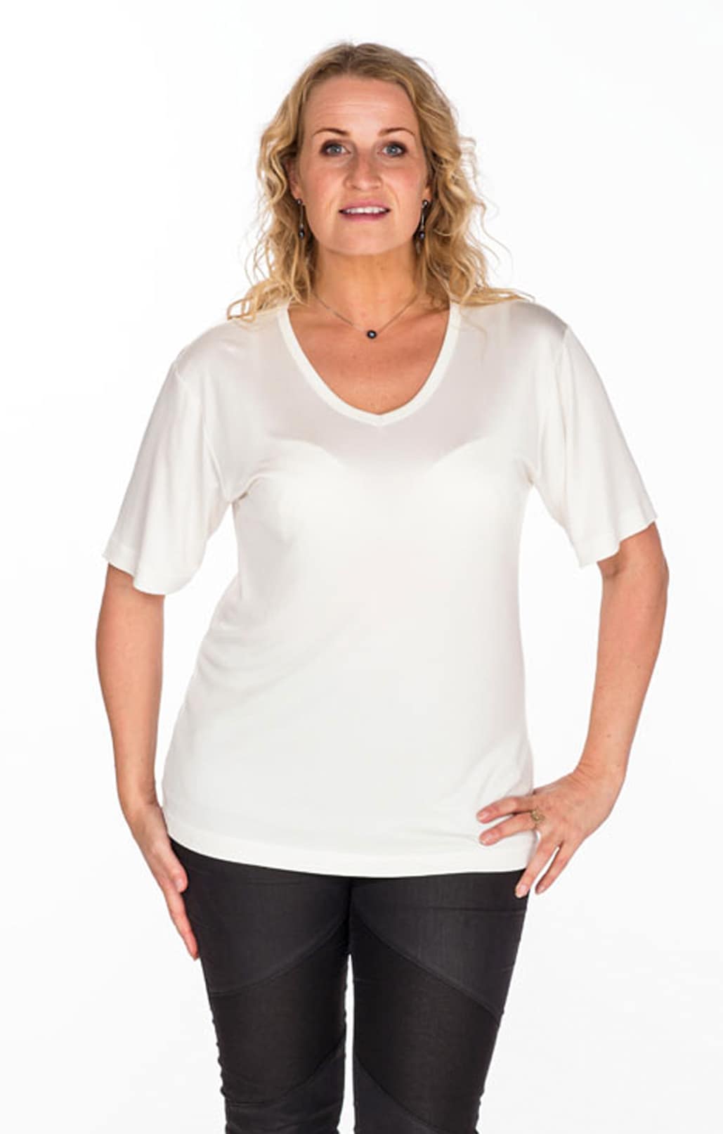 Silk t-shirt white