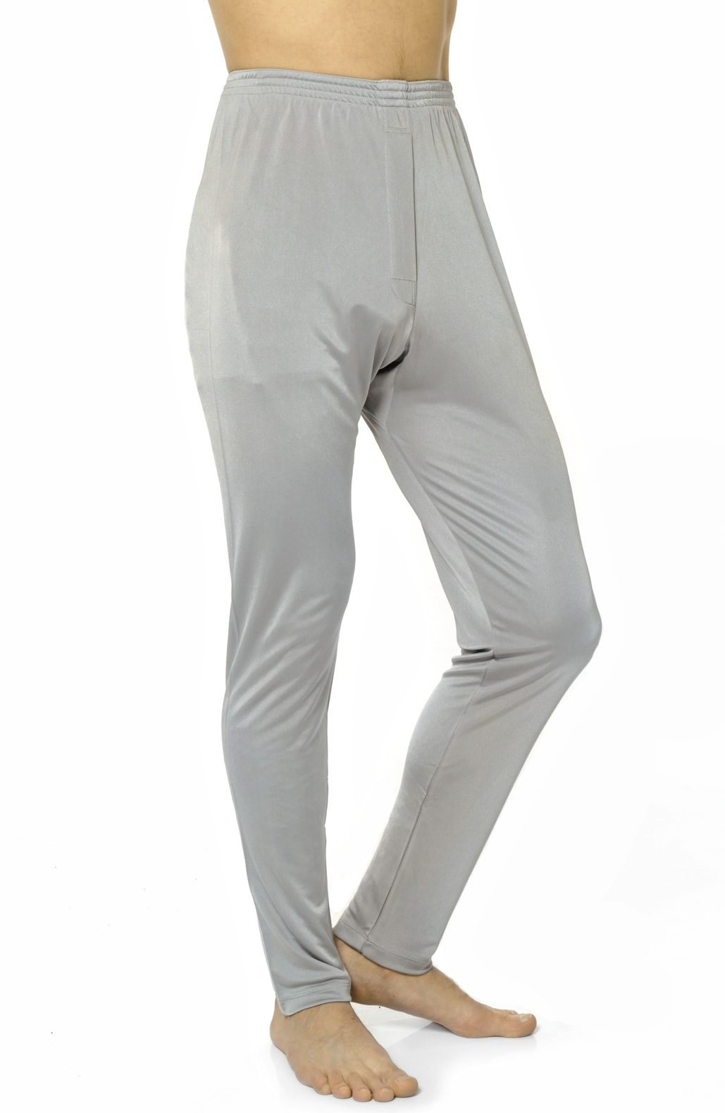 Men's Silk Long Johns, Cuffless, GreySidentrikå, extra slitstark,  140g/m2,32,DF